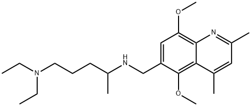 6-((4-diethylamino-1-methylbutyl)aminomethyl)-5,8-dimethoxy-2,4-dimethylquinoline 结构式