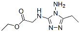 Glycine, N-(4-amino-5-ethyl-4H-1,2,4-triazol-3-yl)-, ethyl ester (8CI) 结构式