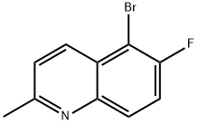 5-溴-6-氟-2-甲基喹啉 结构式