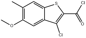 3-Chloro-5-methoxy-6-methylbenzo-[b]thiophene-2-carbonyl chloride 结构式