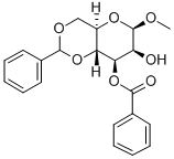 METHYL-3-O-BENZOYL-4,6-O-BENZYLIDENE-BETA-D-MANNOPYRANOSIDE 结构式