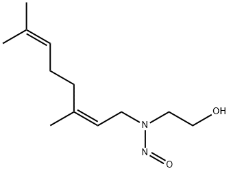 (Z)-2-((3,7-Dimethyl-2,6-octadienyl)nitrosoamino)ethanol 结构式