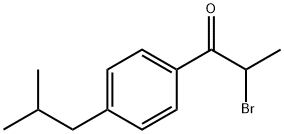 2-溴-1-[4-(2-甲基丙基)苯基]-1-丙酮 结构式