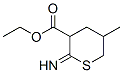 2H-Thiopyran-3-carboxylicacid,tetrahydro-2-imino-5-methyl-,ethylester(9CI) 结构式