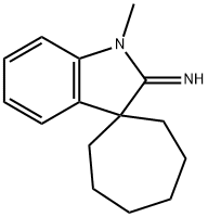 Spiro[cycloheptane-1,3-[3H]indol]-2(1H)-imine, 1-methyl- (9CI) 结构式