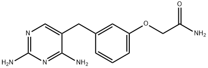 2-[3-[(2,4-Diamino-5-pyrimidinyl)methyl]phenoxy]acetamide 结构式