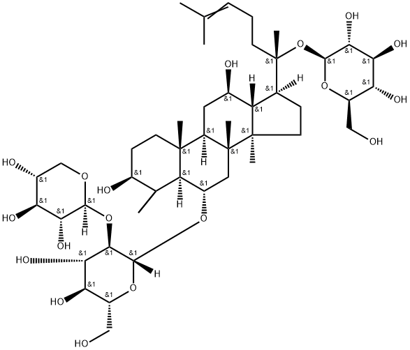 三七皂苷 R1 结构式