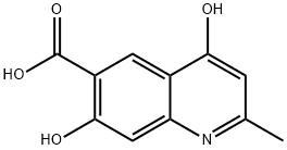 6-Quinolinecarboxylic acid, 4,7-dihydroxy-2-methyl- (9CI) 结构式