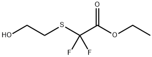 Acetic acid, difluoro[(2-hydroxyethyl)thio]-, ethyl ester (9CI) 结构式