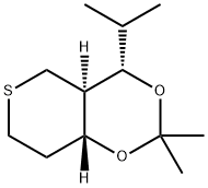 4H,5H-Thiopyrano[4,3-d]-1,3-dioxin,tetrahydro-2,2-dimethyl-4-(1-methylethyl)-,(4S,4aR,8aR)-(9CI) 结构式