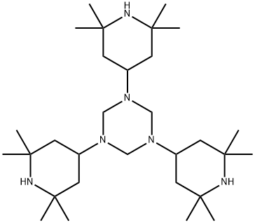 hexahydro-1,3,5-tris(2,2,6,6-tetramethyl-4-piperidyl)-1,3,5-triazine 结构式