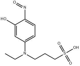 3-(N-ETHYL-3-HYDROXY-4-NITROSOANILINO) PROPANSULFONIC ACID 结构式