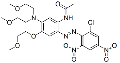 N-[5-[bis(2-methoxyethyl)amino]-2-[(2-chloro-4,6-dinitrophenyl)azo]-4-(2-methoxyethoxy)phenyl]acetamide 结构式