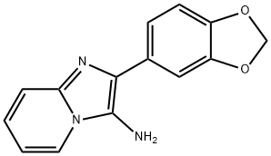 2-Benzo[1,3]dioxol-5-yl-imidazo[1,2-a]pyridin-3-ylamine 结构式