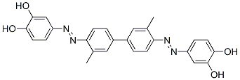 4,4'-[(3,3'-Dimethyl[1,1'-biphenyl]-4,4'-diyl)bis(azo)]bispyrocatechol 结构式