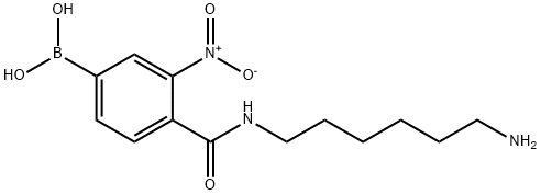3-nitro-4-(6-aminohexylamido)phenylboronic acid 结构式