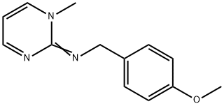 Benzenemethanamine, 4-methoxy-N-(1-methyl-2(1H)-pyrimidinylidene)- (9CI) 结构式
