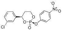 (+)-(4R)-trans-4-(3-chlorophenyl)-2-(4-nitrophenoxy)-2-oxo-1,3,2-dioxaphosphorinane 结构式