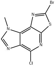 2-溴-5-氯-8-甲基-8H-咪唑并[4,5-D]噻唑并[5,4-B]吡啶 结构式