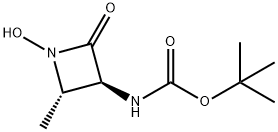 叔丁基((2S,3S)-1-羟基-2-甲基-4-氧代氮杂环丁烷-3-基)氨基甲酸酯 结构式