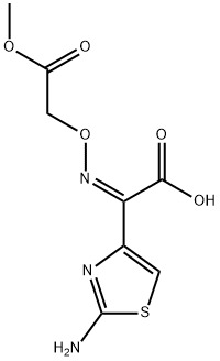 (Z)-2-(2-氨基噻唑-4-基)-2-甲氧羰基甲氧亚氨基乙酸 结构式
