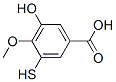 5-hydroxy-3-mercapto-4-methoxybenzoic acid 结构式