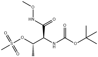 [S-(R*,R*)]-[1-[(MethoxyaMino)carbonyl]-2-[(Methylsulfonyl)oxy]propyl]-carbaMic Acid 1,1-DiMethylethyl Ester 结构式