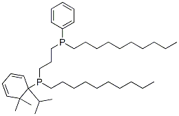 1-isopropyl-2,2-dimethylpropane-1,3-diylbis[(decyl)(phenyl)phosphine]  结构式