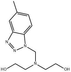 N-[(5-甲基-1H-苯并三唑-1-基)甲基]二乙醇胺 结构式