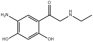 Ethanone, 1-(5-amino-2,4-dihydroxyphenyl)-2-(ethylamino)- (9CI) 结构式