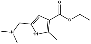 1H-Pyrrole-3-carboxylicacid,5-[(dimethylamino)methyl]-2-methyl-,ethylester(9CI) 结构式