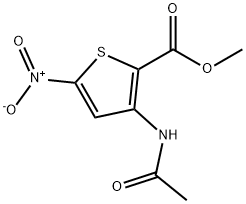 Methyl 3-(acetylamino)-5-nitrothiophene-2-carboxylate 结构式