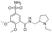 5-(aminosulphonyl)-N-[(1-ethyl-2-pyrrolidinyl)methyl]-2,3-dimethoxybenzamide 结构式