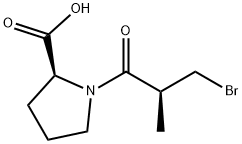 1-[(2S)-3-溴-2-甲基-1-氧代丙基]-L-脯氨酸 结构式