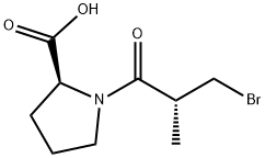 (R)-1-(3-BroMo-2-Methyl-1-oxopropyl)-L-proline 结构式
