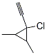 Cyclopropane, 1-chloro-1-ethynyl-2,3-dimethyl- (9CI) 结构式