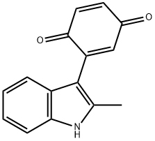 2-(2-methyl-1H-indol-3-yl)cyclohexa-2,5-diene-1,4-dione 结构式