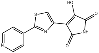 Maleimide, 4-hydroxy-3-(2-(pyridyl)-4-thiazolyl)- 结构式