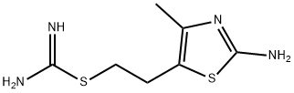 Carbamimidothioic acid, 2-(2-amino-4-methyl-5-thiazolyl)ethyl ester (9CI) 结构式