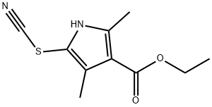 1H-Pyrrole-3-carboxylicacid,2,4-dimethyl-5-thiocyanato-,ethylester(9CI) 结构式