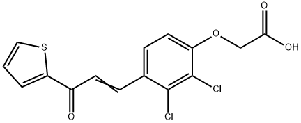 2-[2,3-dichloro-4-[(E)-3-oxo-3-thiophen-2-yl-prop-1-enyl]phenoxy]aceti c acid 结构式