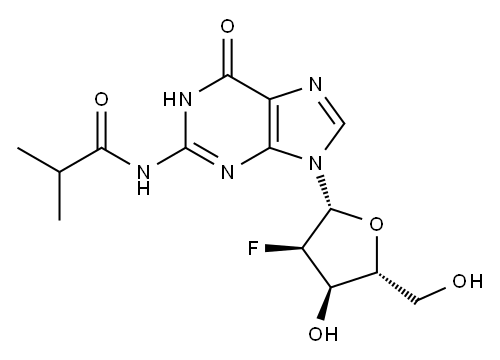 N2-异丁酰-2'-氟脱氧鸟苷 结构式