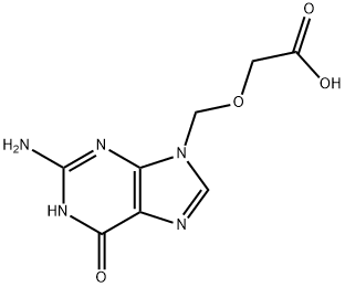 9-carboxymethoxymethylguanine 结构式