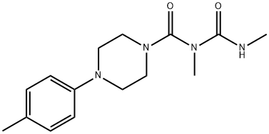 1-Piperazinecarboxamide, N-methyl-N-((methylamino)carbonyl)-4-(4-methy lphenyl)- 结构式