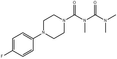 1-(p-Fluorophenyl)-4-(2,4,4-trimethylallophanoyl)piperazine 结构式