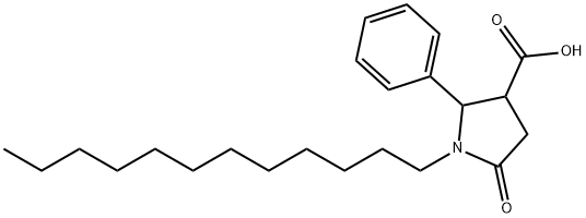 1-dodecyl-5-oxo-2-phenylpyrrolidine-3-carboxylic acid 结构式