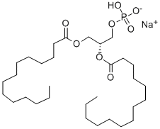 1,2-二豆蔻酰-SN-甘油-3-磷酸单钠盐 结构式