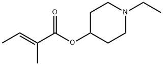 2-Butenoicacid,2-methyl-,1-ethyl-4-piperidinylester,(2E)-(9CI) 结构式