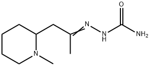 Hydrazinecarboxamide, 2-[1-methyl-2-(1-methyl-2-piperidinyl)ethylidene]- (9CI) 结构式