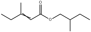 2-Pentenoic acid, 3-Methyl-, 2-Methylbutyl ester 结构式